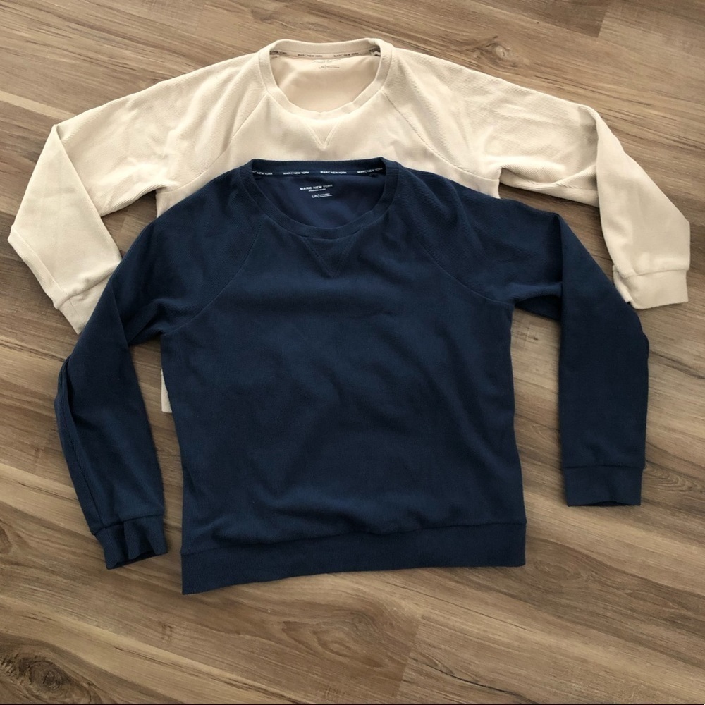 Marc New York SET of sweaters Blue and Cream color size large
